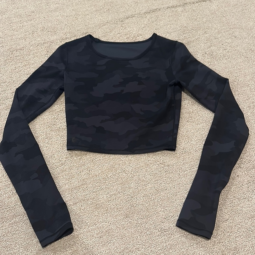 Lululemon Wunder Train Cropped Long Sleeve Shirt